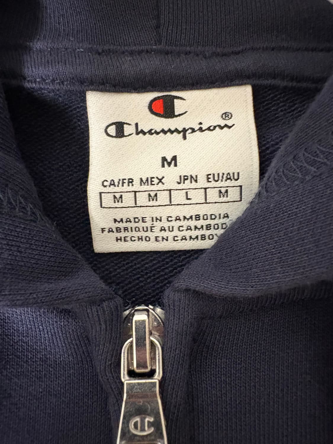 챔피온 후드집업 M 네이비 상품이미지2