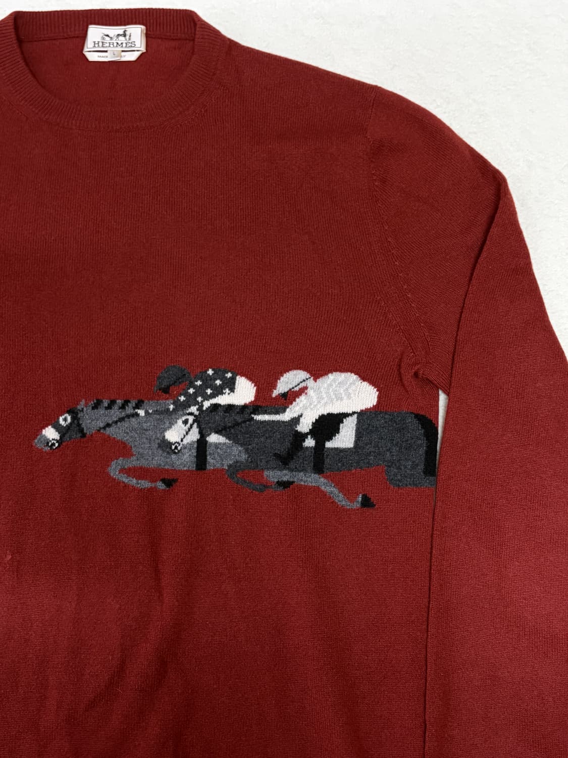 (두께0)에르메스 캐시미어 100% 니트 L 상품이미지3