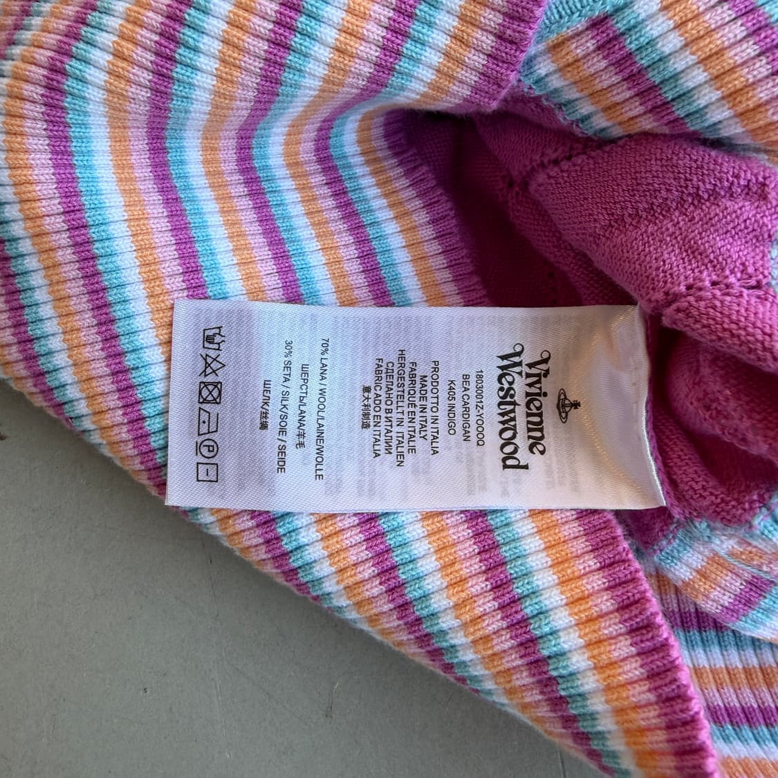 비비안 웨스트우드 베아 레인보우 가디건 상품이미지8