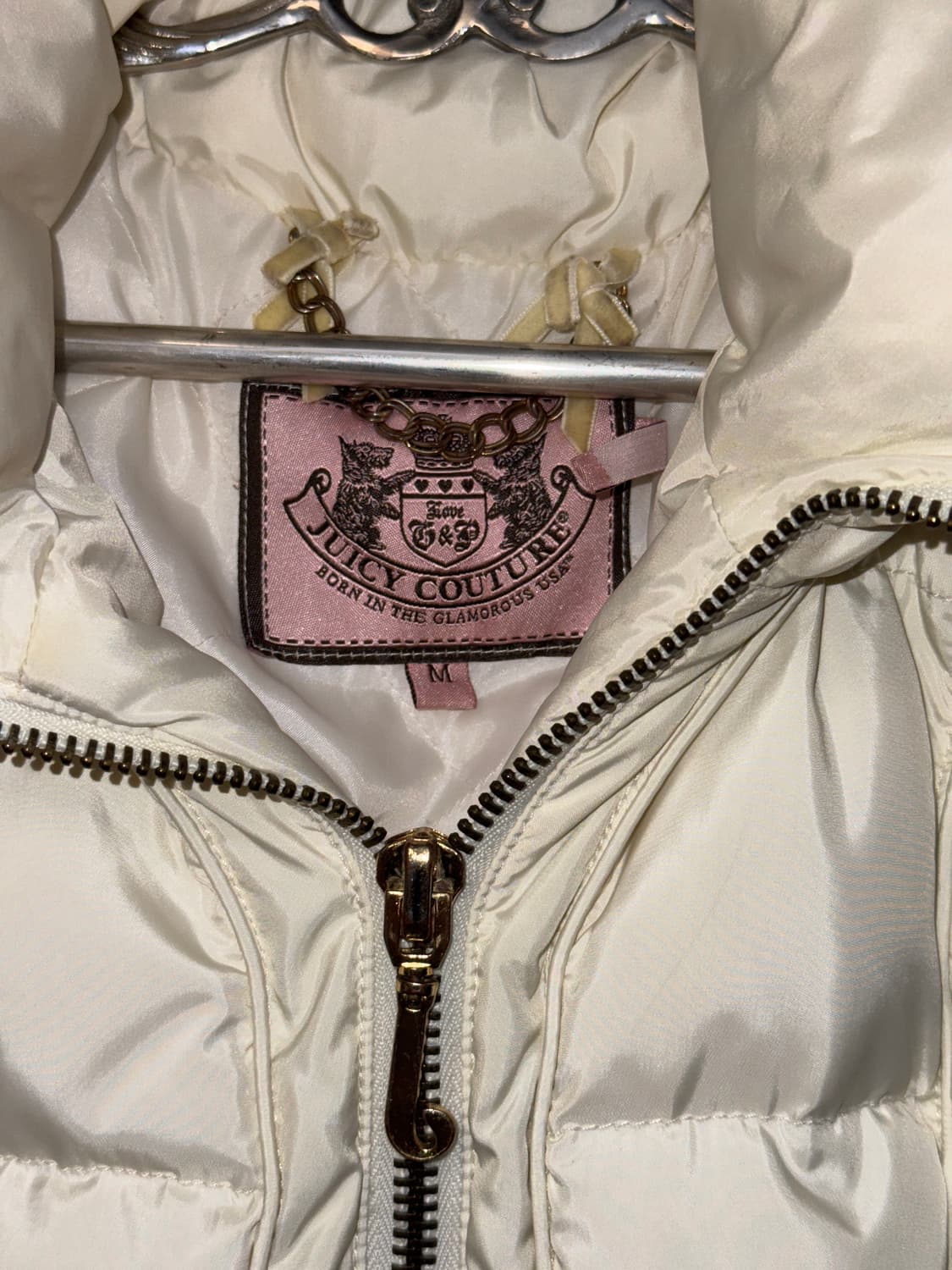 Juicy Couture fur hood padding vest 상품이미지5