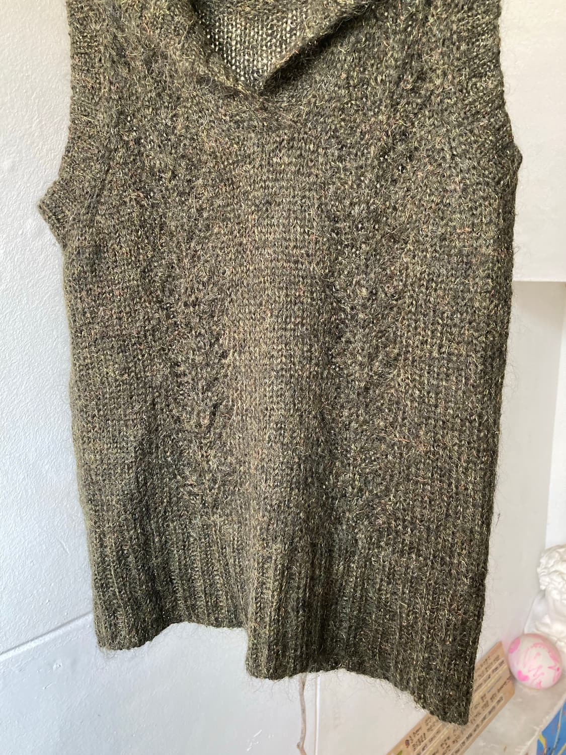 카키 그런지 니트 탑 상품이미지3