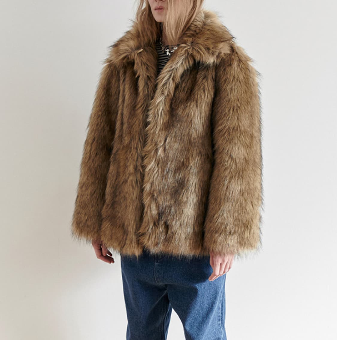 데어드 dared brown hairy faux fur  상품이미지3