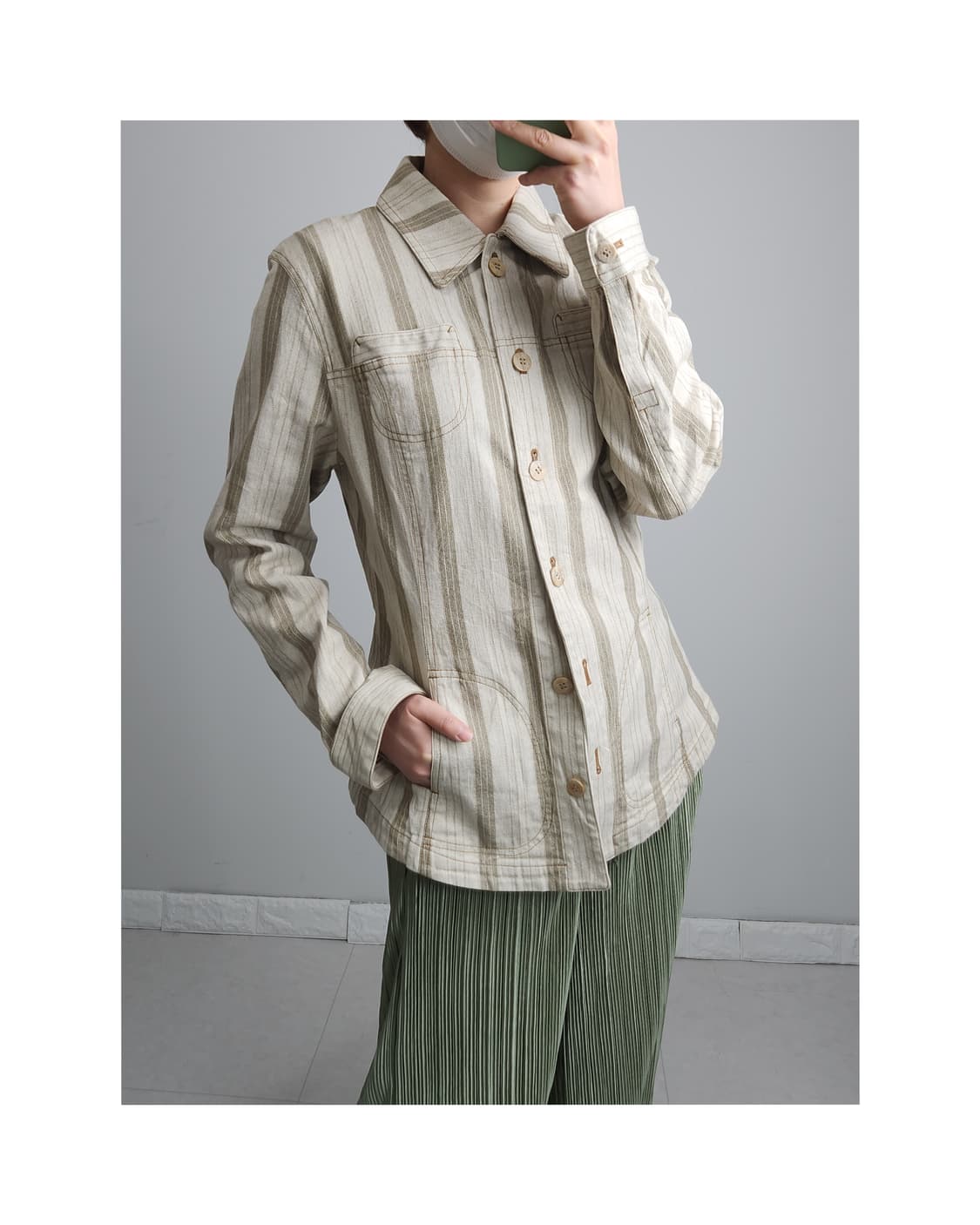 스트라이프 자켓•셔츠 상품이미지1