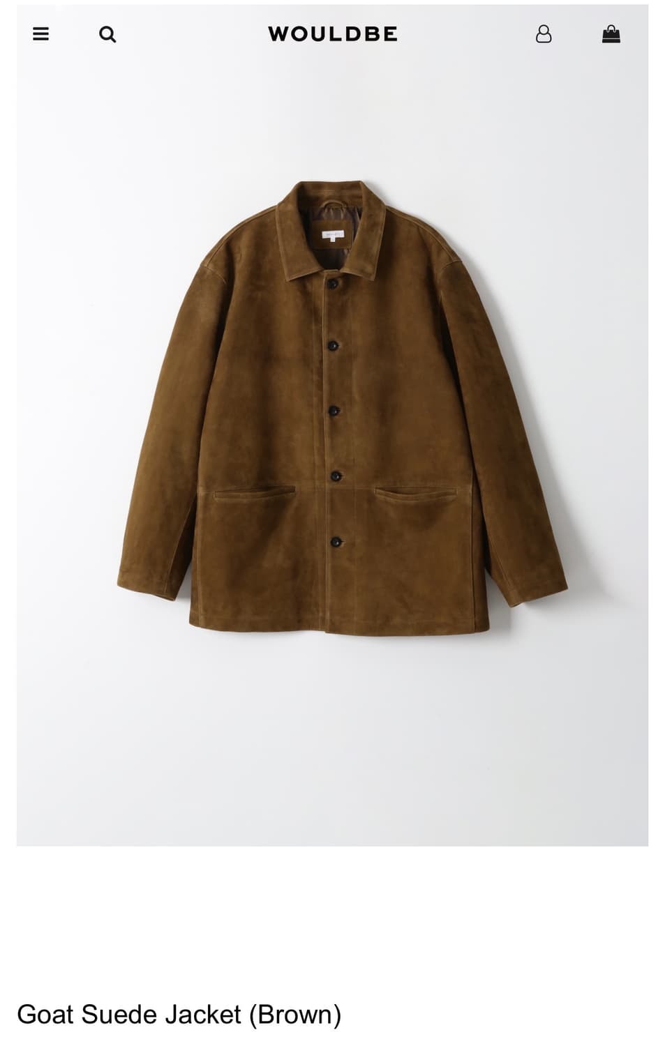 [M]우드비 고트 스웨이드 자켓 브라운 상품이미지1