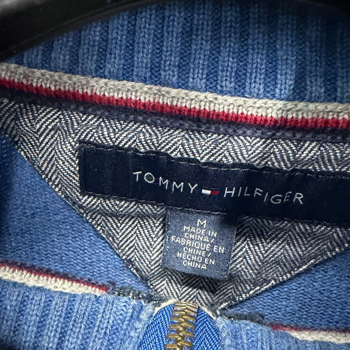 95 타미힐피거 남자 반집업 니트 상품이미지3