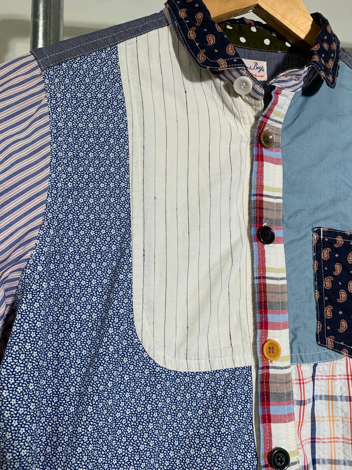 빔즈보이 크레이지 패턴 패크워크 셔츠 상품이미지5