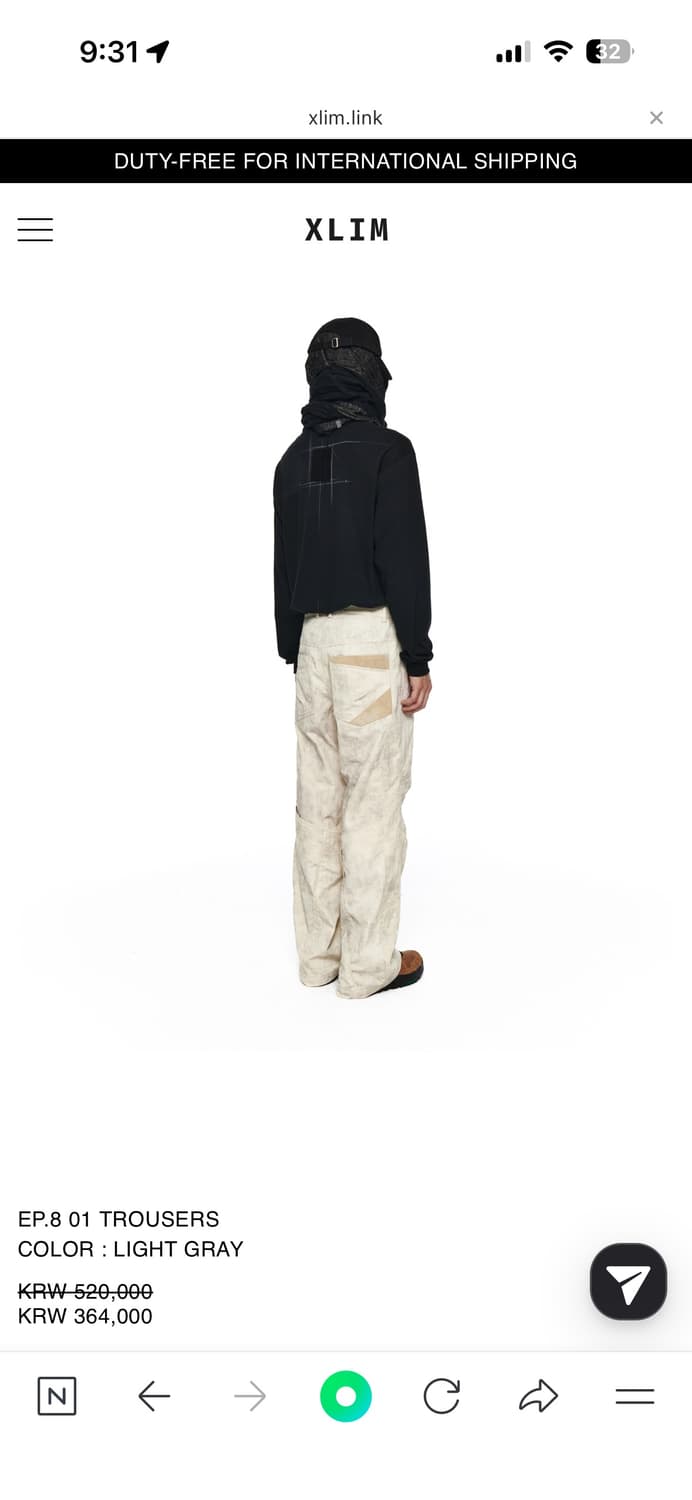 m)새상품 ep8 01트라우저팬츠 상품이미지2