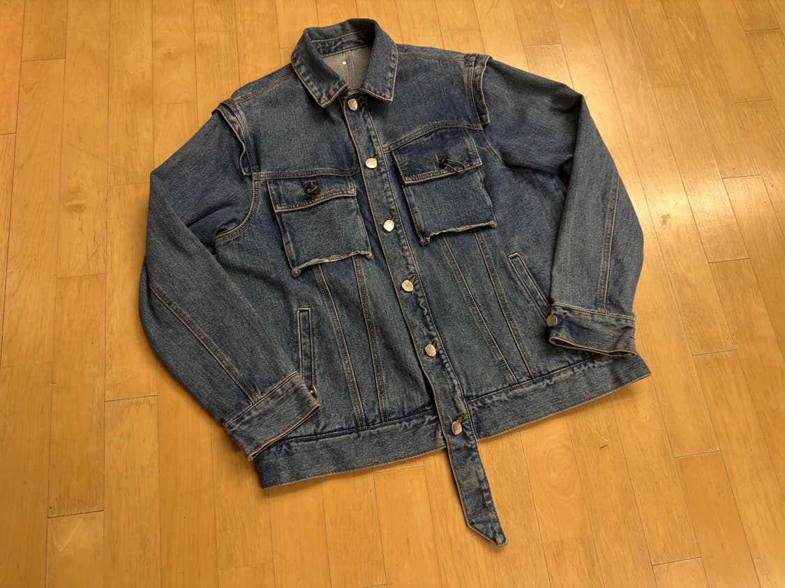 [아더에러] 20SS 스페이스 인베이더 랩핑 데님 자켓 (3사이즈) 상품이미지1