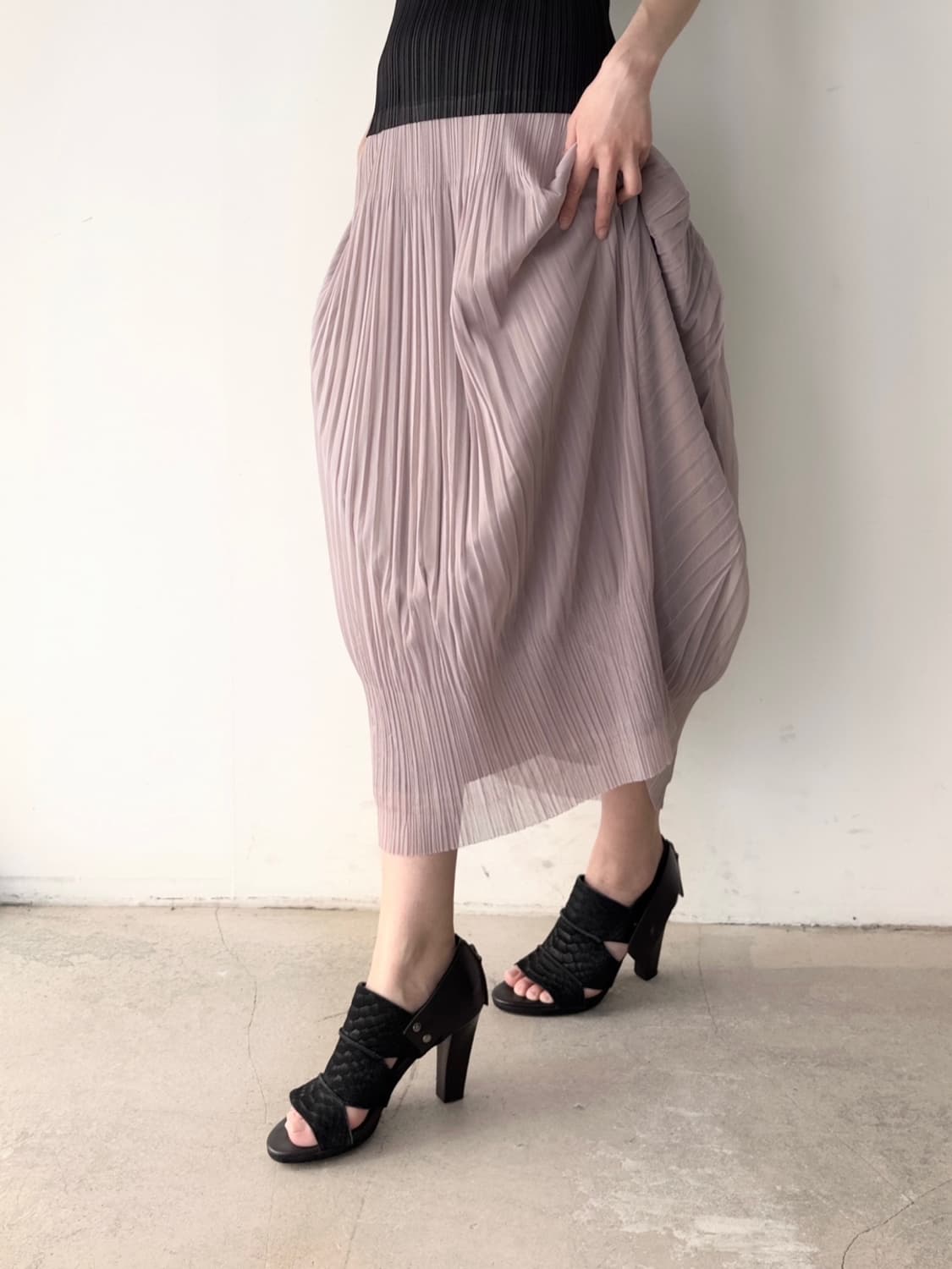 Pleats balloon skirt / light violet 상품이미지6
