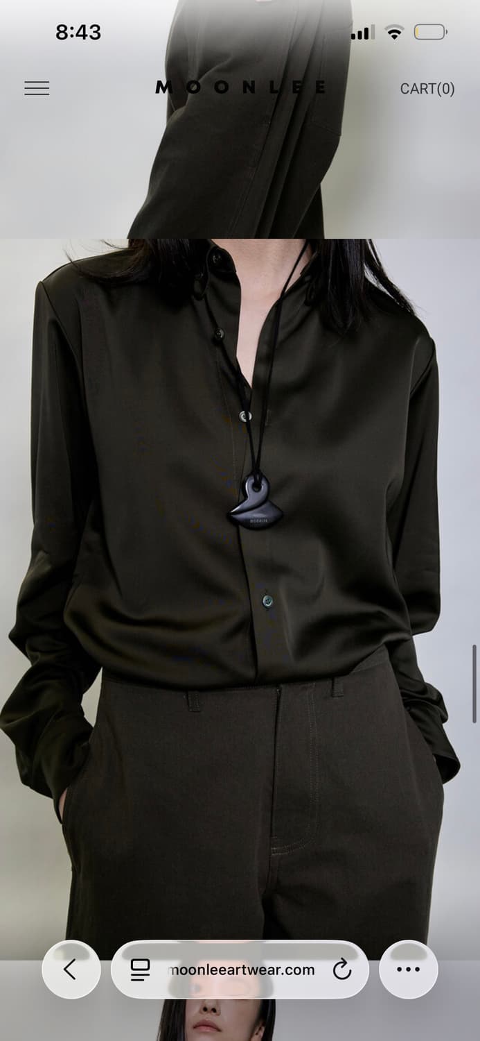 Classic Satin Shirt_Khaki 상품이미지1