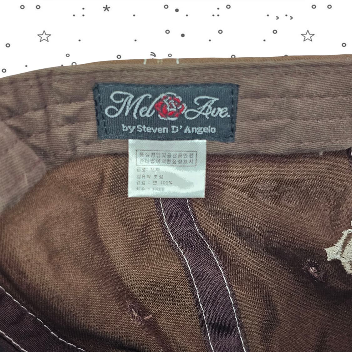  Tattoo 디앤젤로 브라운 큐빅 캡 상품이미지7