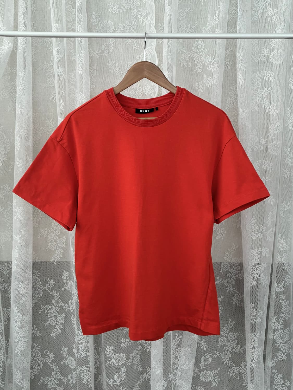 M) DKNY 오버핏 반팔 티셔츠 오렌지 상품이미지1