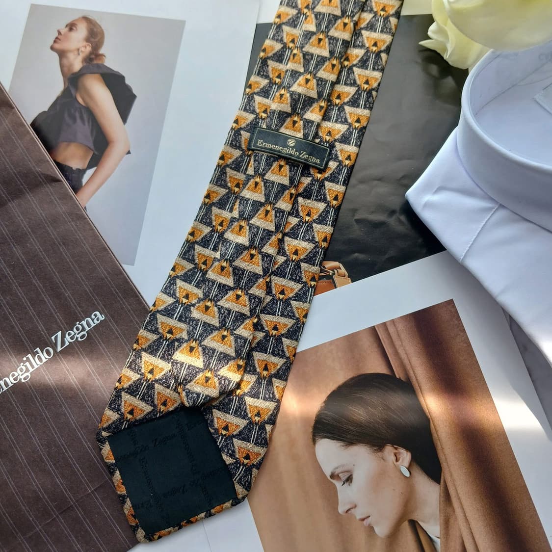 에르메네질도 제냐 실크 브라운 넥타이 9.3cm B등급 A18674
 상품이미지2