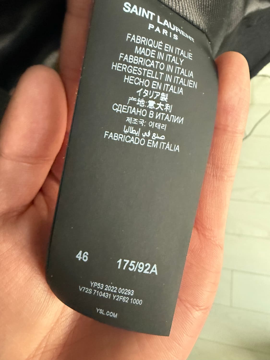 생로랑 울 펠트 밀리터리 자켓 46사이즈 국내매장택 상품이미지4