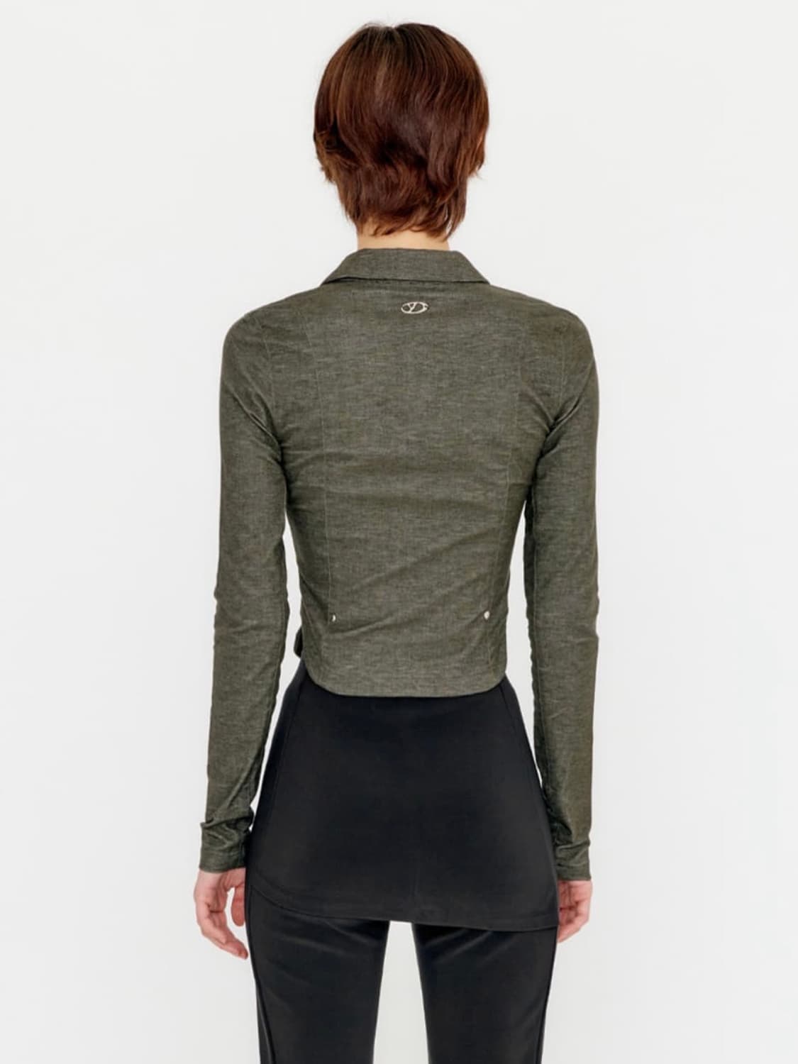 yuse 데님 투웨이 집업 셔츠 카키 상품이미지2