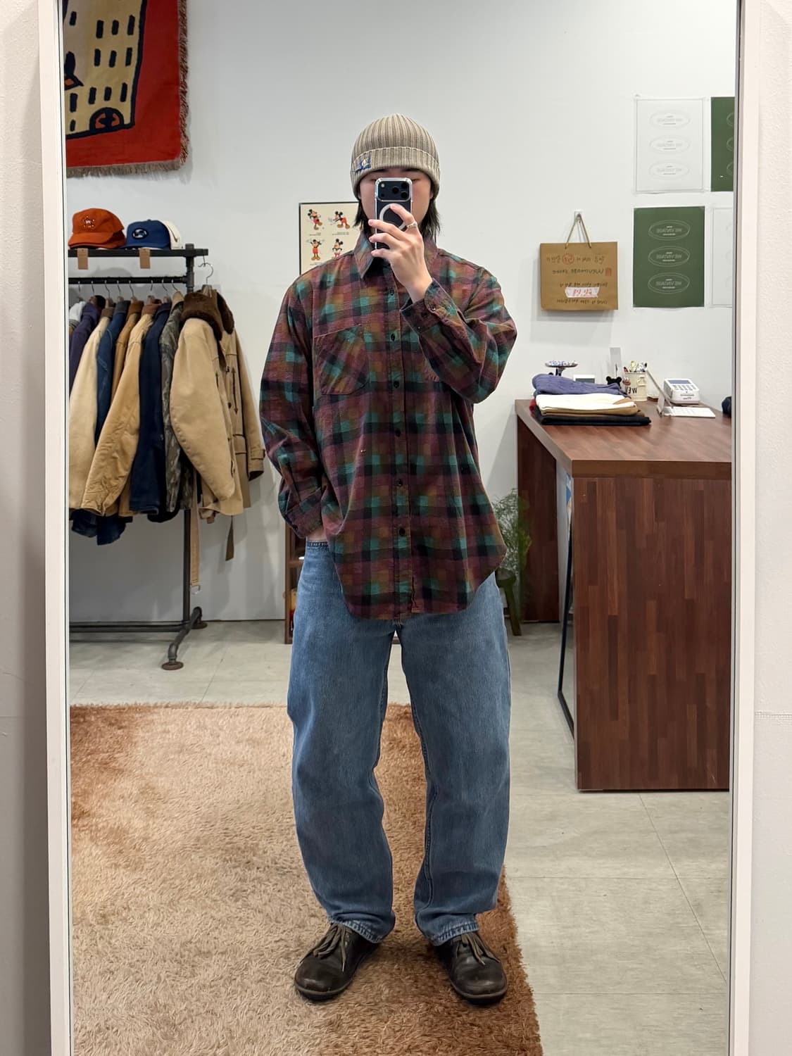 90s Dickies 디키즈 플란넬 체크 셔츠 상품이미지2