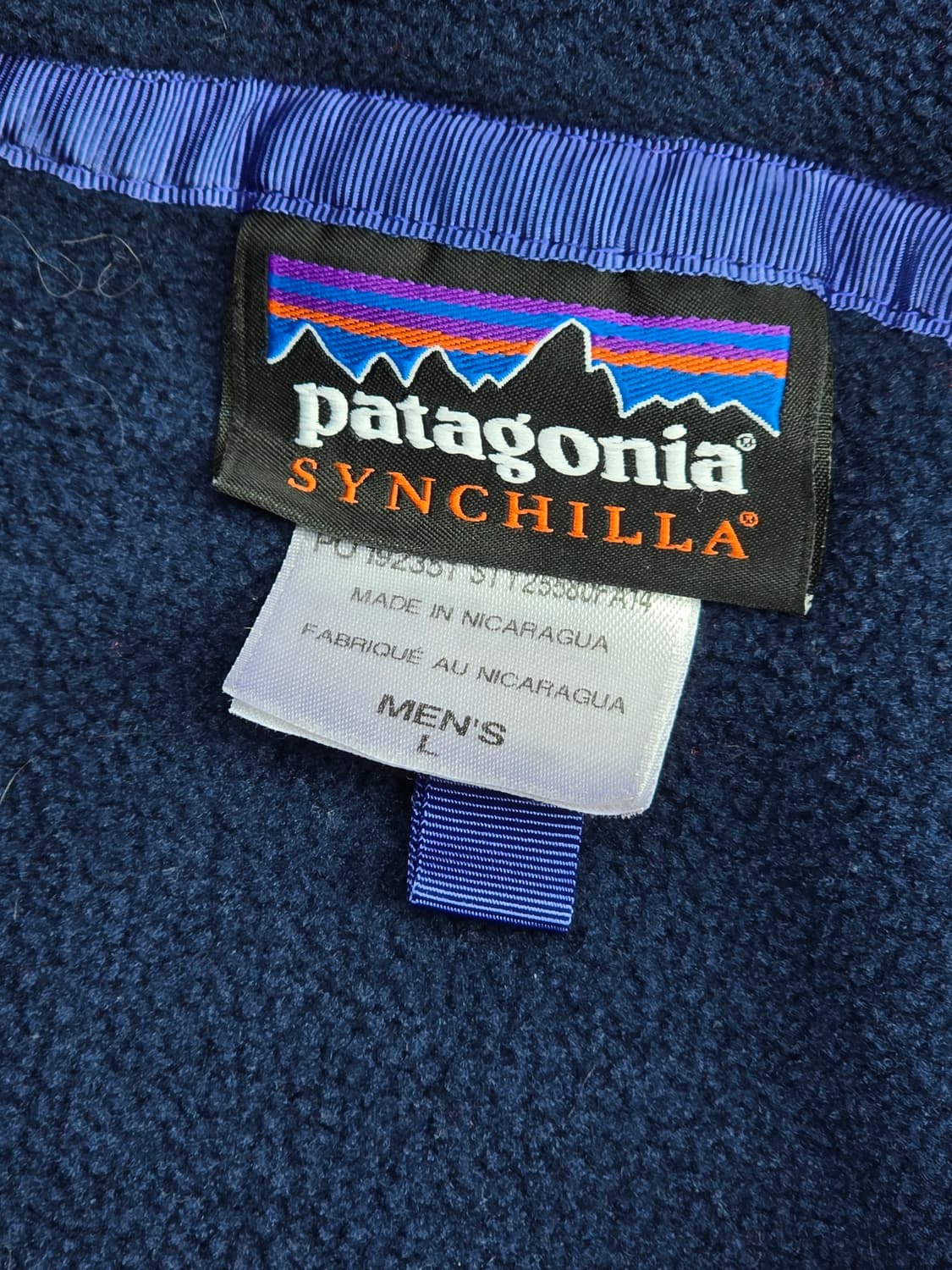 빈티지 파타고니아 신칠라 스냅티 투톤 레드 네이비 L 상품이미지3