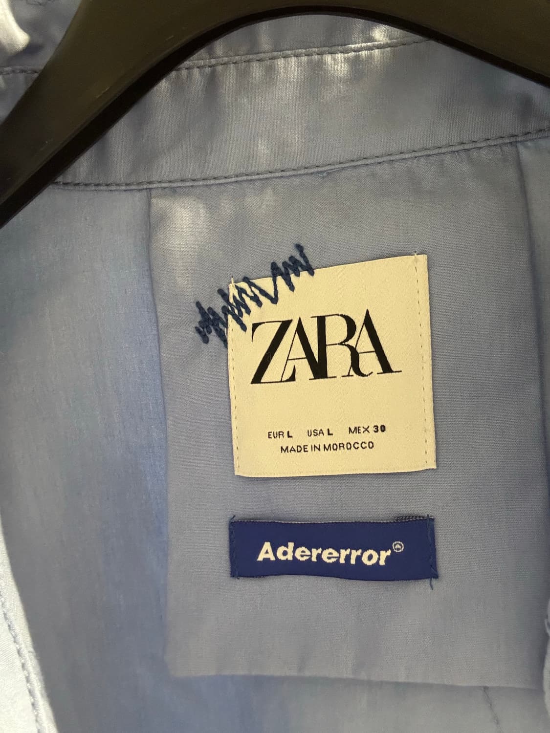 자라 아더에러 셔츠 L (블루) 상품이미지5