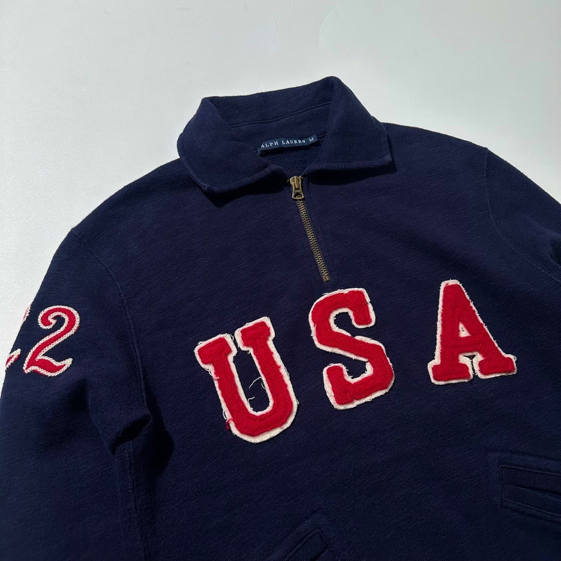 폴로 랄프로렌 1952 헬싱키 올림픽 USA 유니폼 하프집 카라 스웻셔츠 상품이미지3