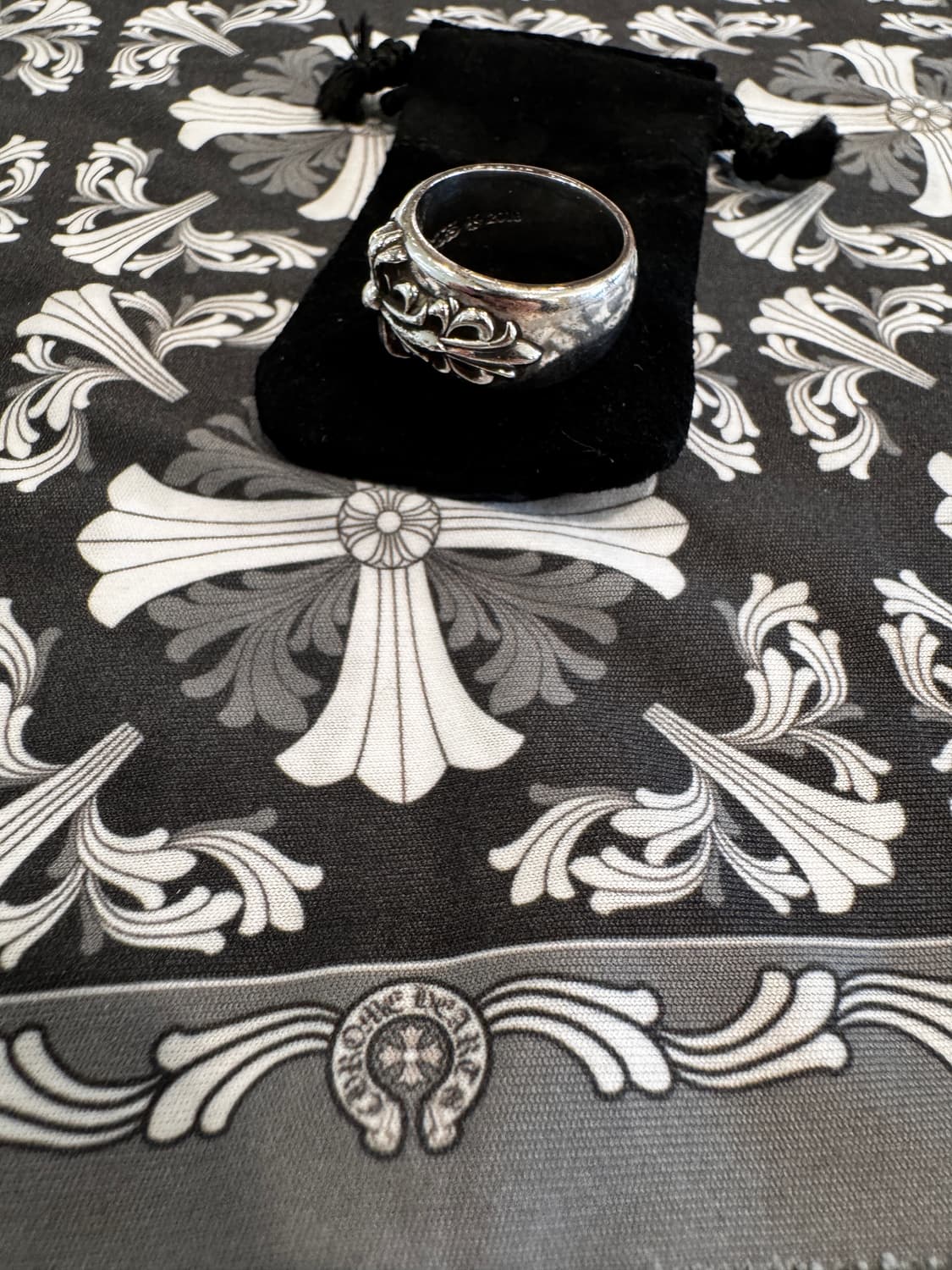 크롬하츠 더블 플로랄 크로스링 V2 15호 상품이미지3