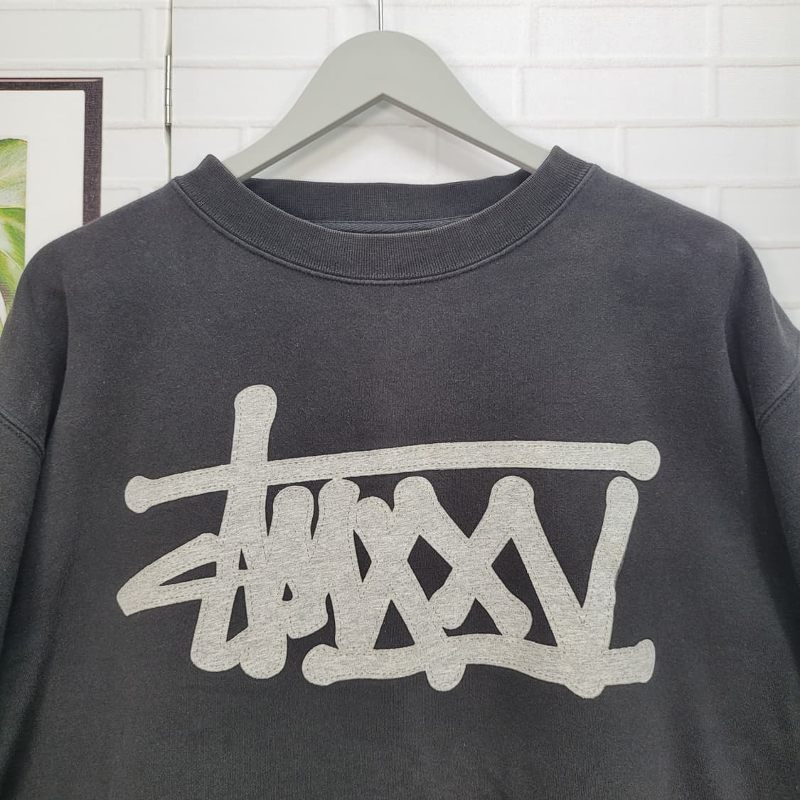 90s 스투시 빅 로고 맨투맨 긴팔 티셔츠 스웨트셔츠 남여공용 L사이즈 상품이미지2