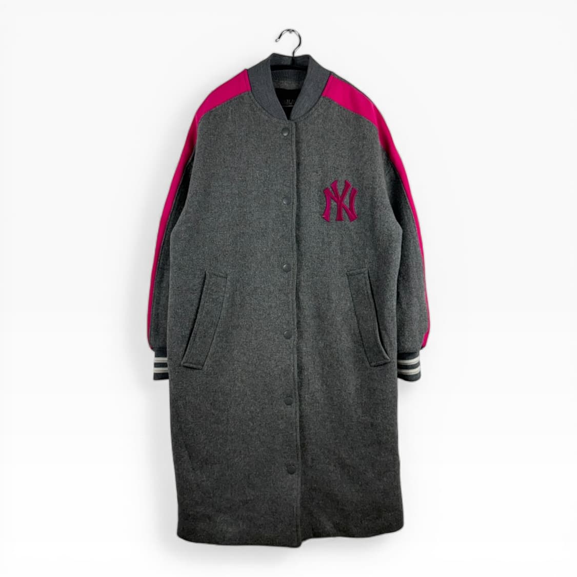 (무료배송)XS) MLB 뉴욕양키스 오버핏 울 바시티 코트 자켓 상품이미지1