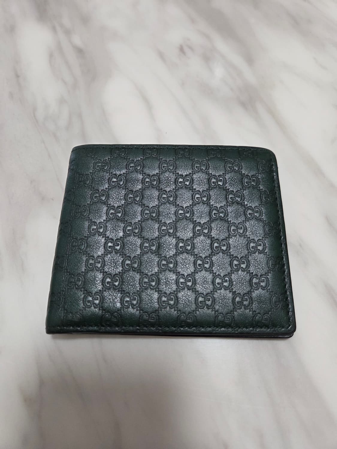 구찌 마이크로시마 반지갑 다크그린 상품이미지2