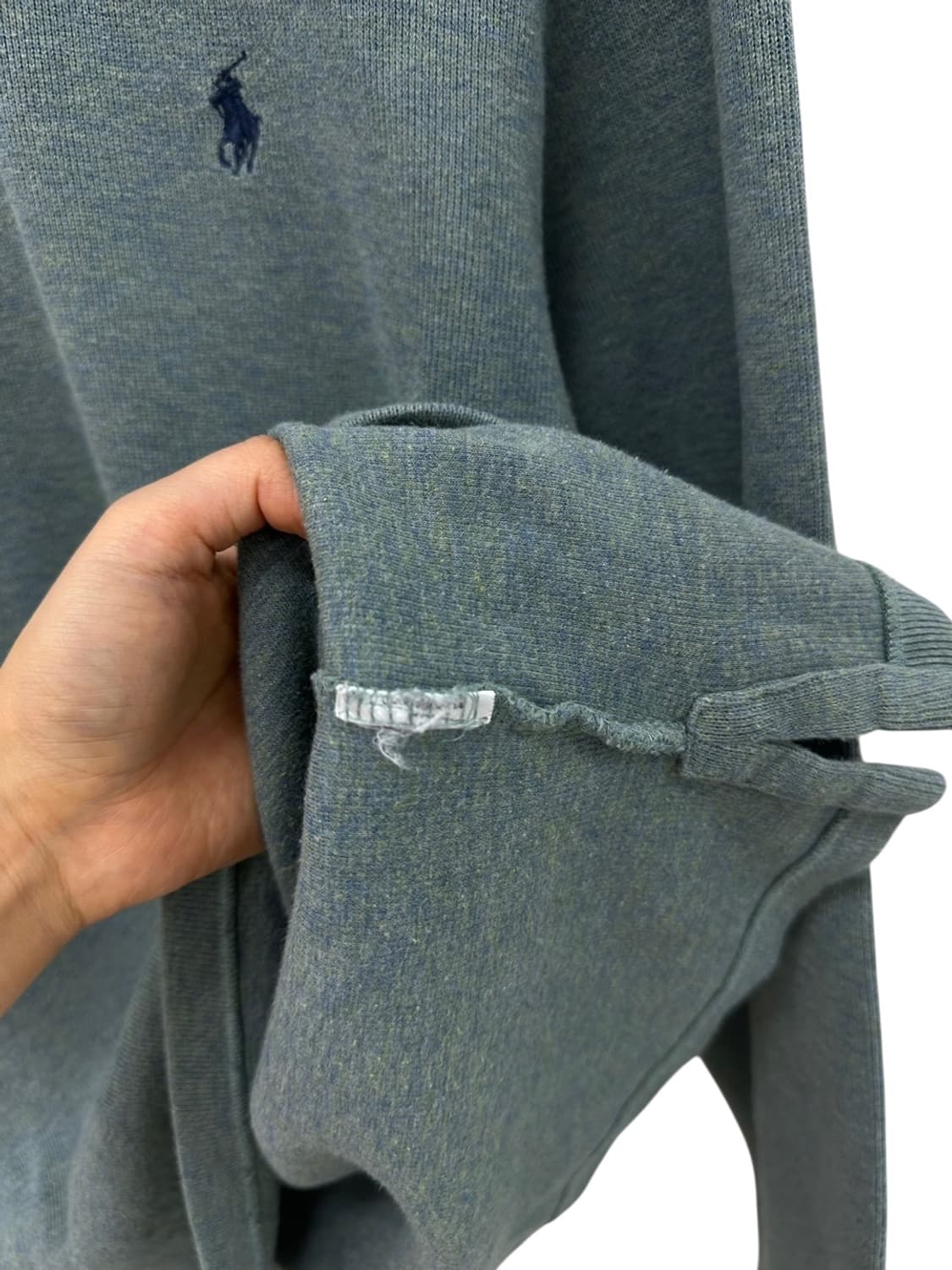 폴로 하프집업 니트 그린그레이 (L)  상품이미지8