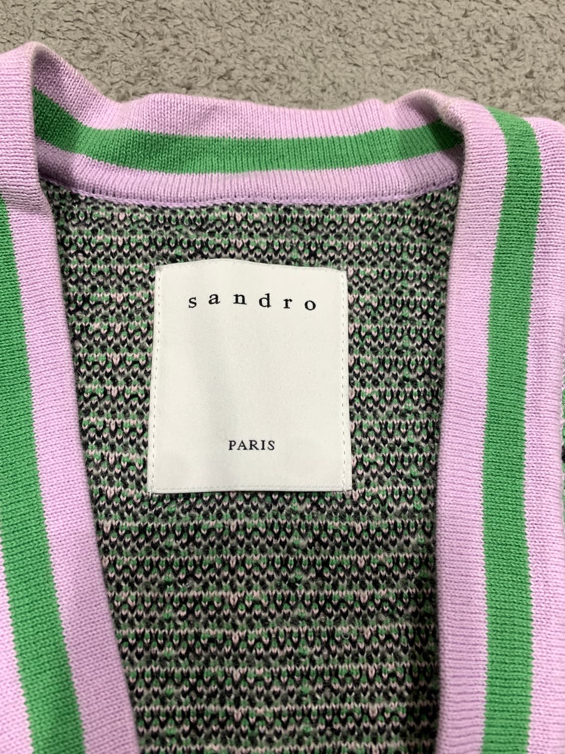 산드로 금장 버튼 가디건 1 상품이미지2