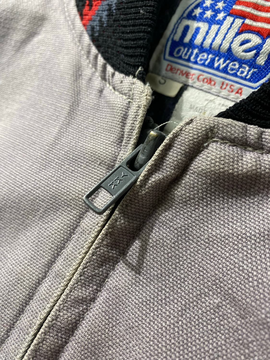 [US S] 90s USA Miller 디스트레스드 아즈텍 워크자켓 상품이미지3