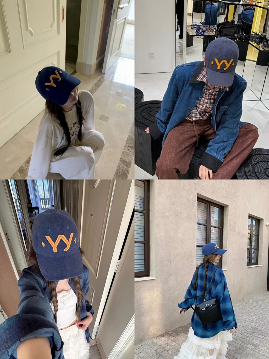 블루 오렌지 오픈와이와이 볼캡 모자   상품이미지2