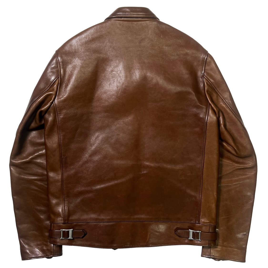 어딕트클로즈 ad-01 싱글 레더 자켓 호스하이드 브라운 (40) 상품이미지2