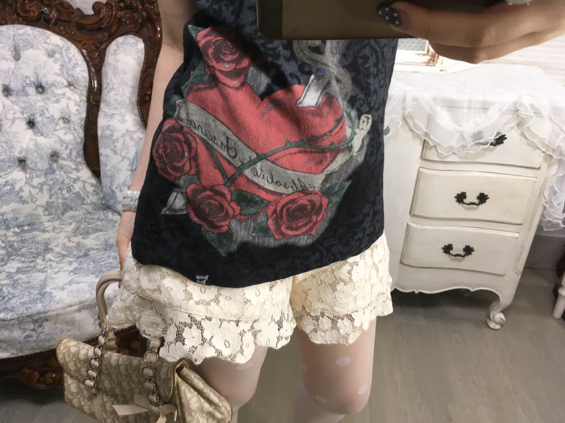 디그딥 펑크 실버 프린팅 티셔츠 상품이미지7