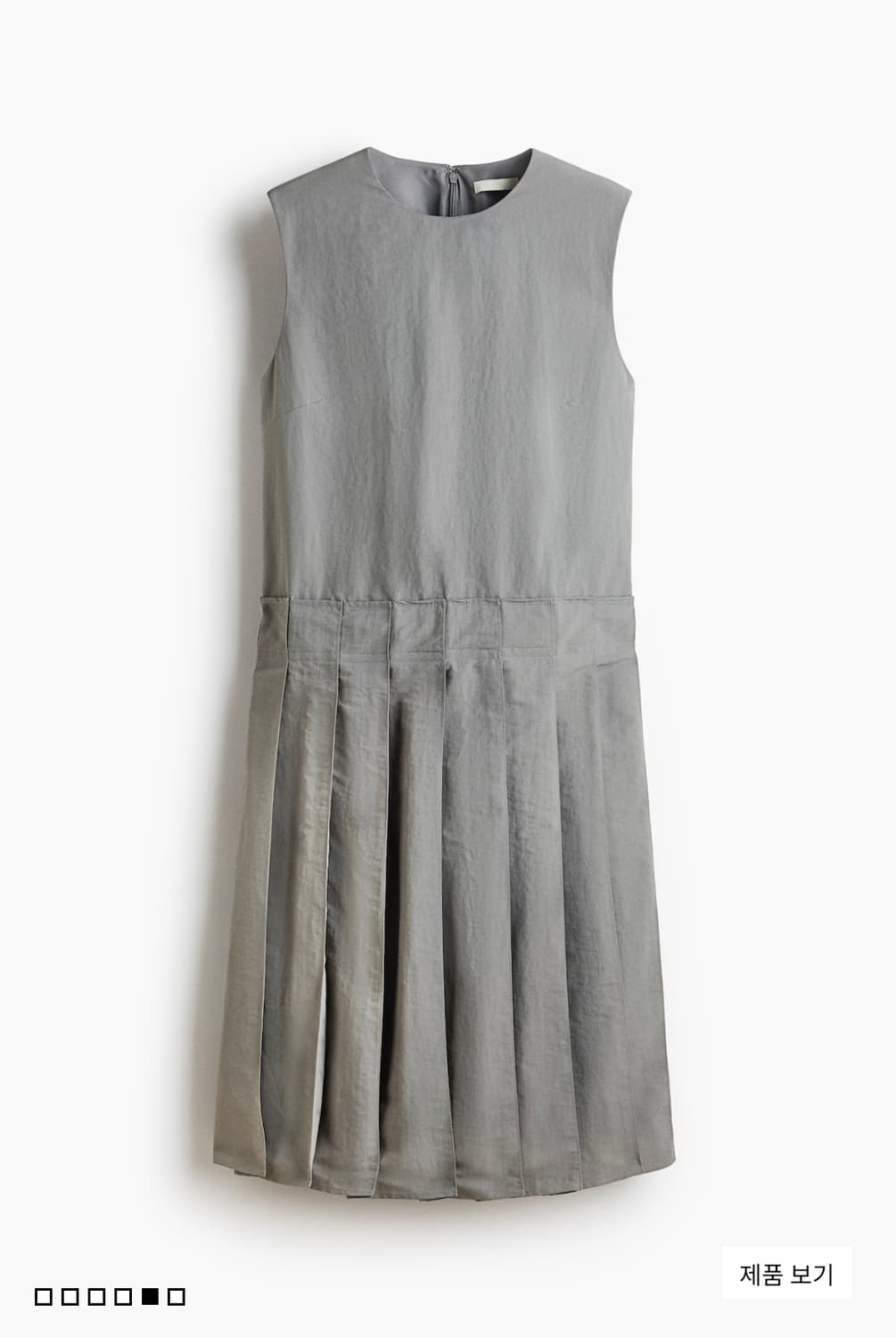 H&M 플리츠드레스 그레이 상품이미지2