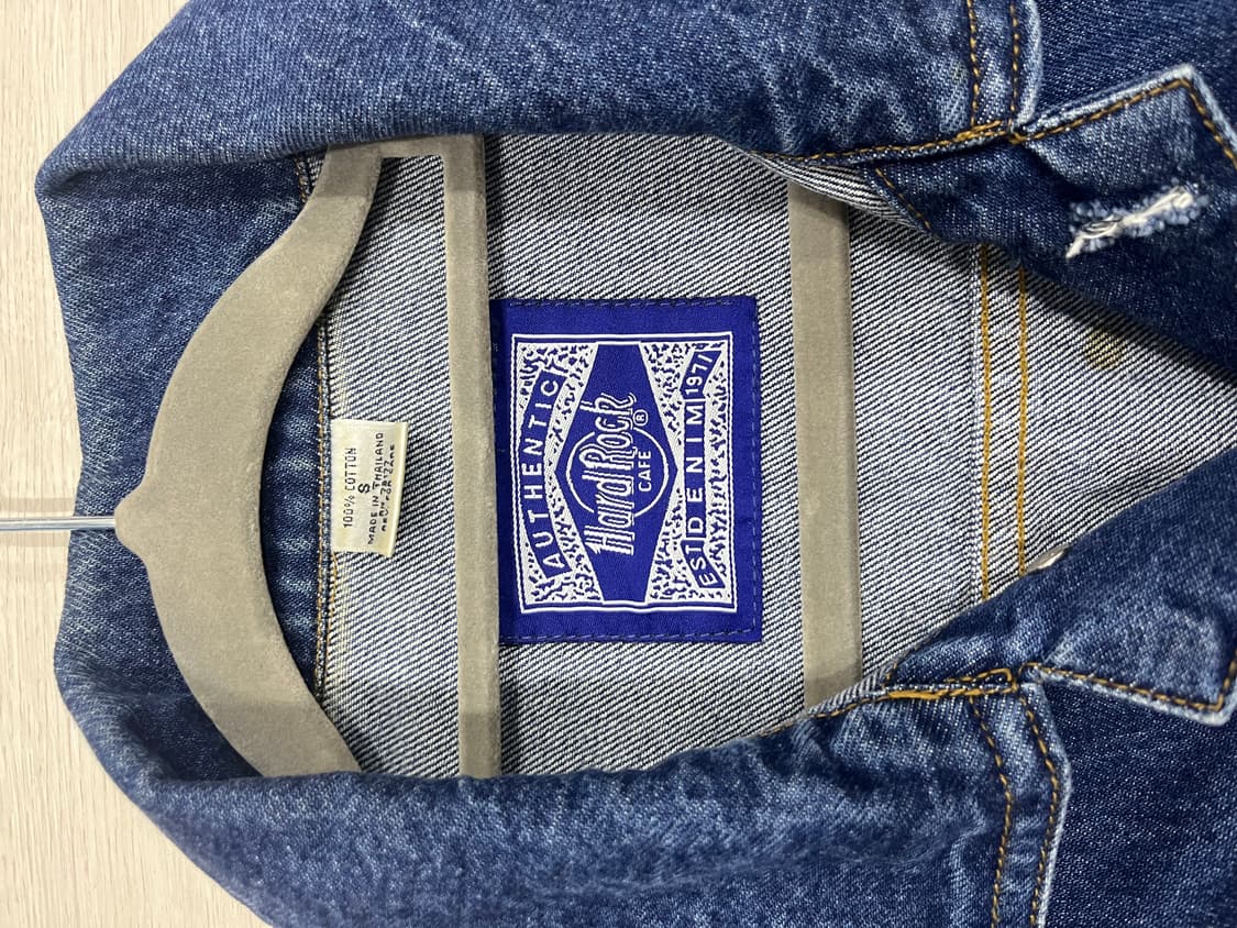 [95-100] 하드락 카페 요코하마 데님청자켓 S 상품이미지4