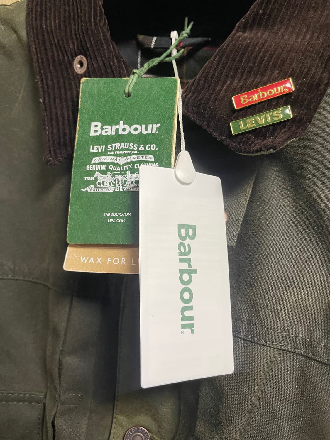 리바이스 X 바버 콜라보 타입2 왁스자켓 새상품 상품이미지3