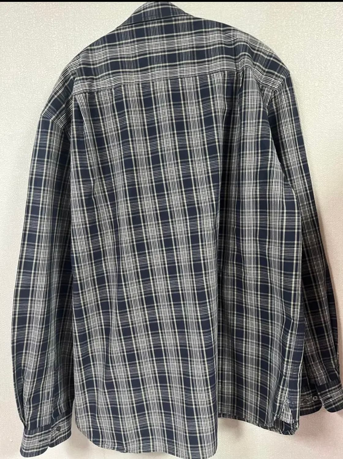 우드비, 와인드샵 콜라보 체크셔츠 네이비 판매 상품이미지6