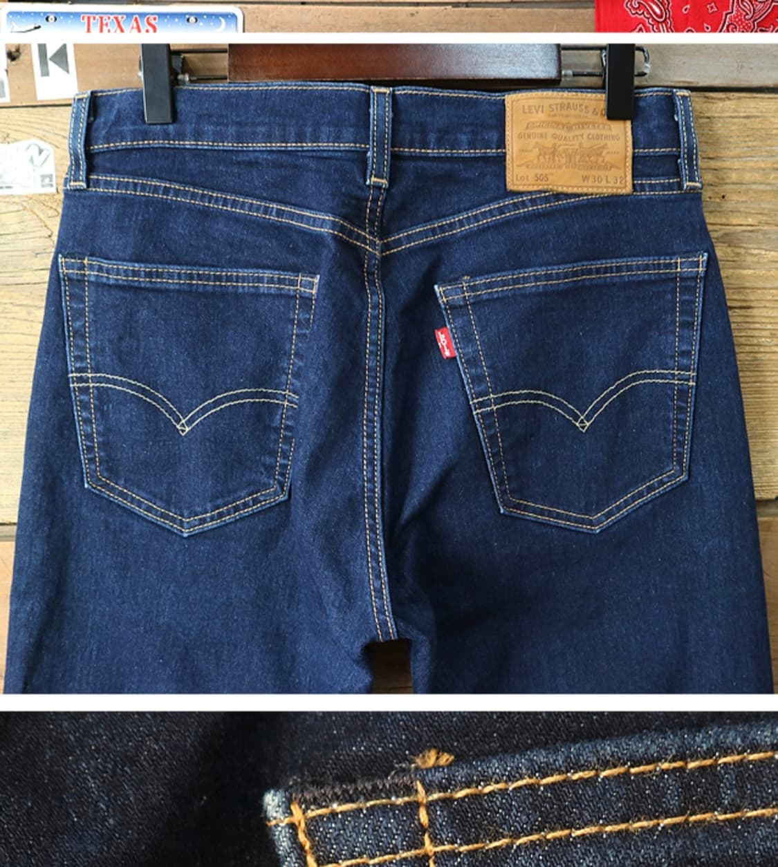 
levis 리바이스 프리미엄 505 인디고 진청 데님  30 상품이미지5