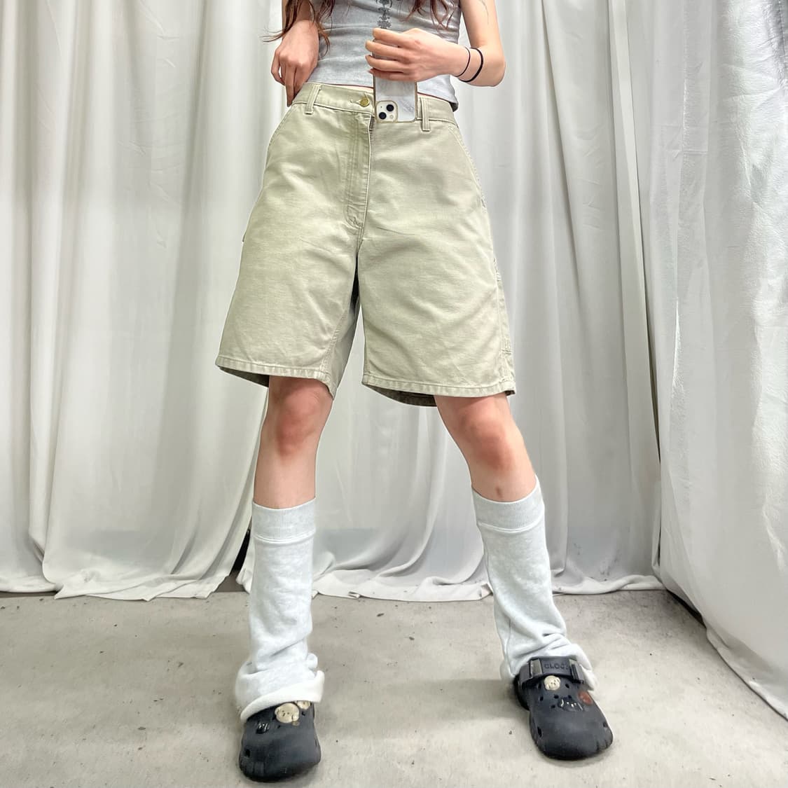 Car hartt mute khaki bermuda pants 상품이미지2
