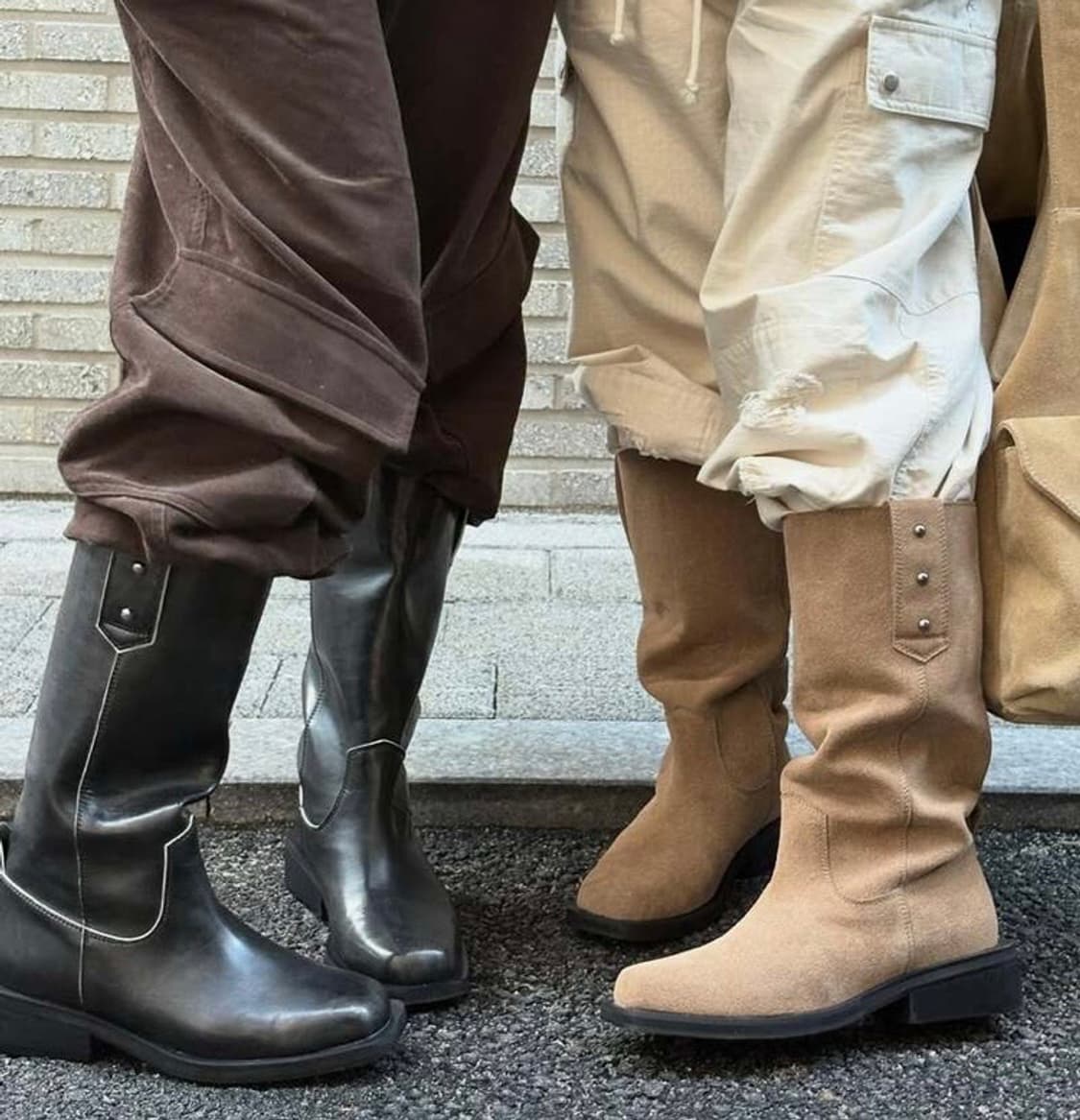 DEINET NATURAL SUEDE BIKER BOOTS 베이지 250 상품이미지3