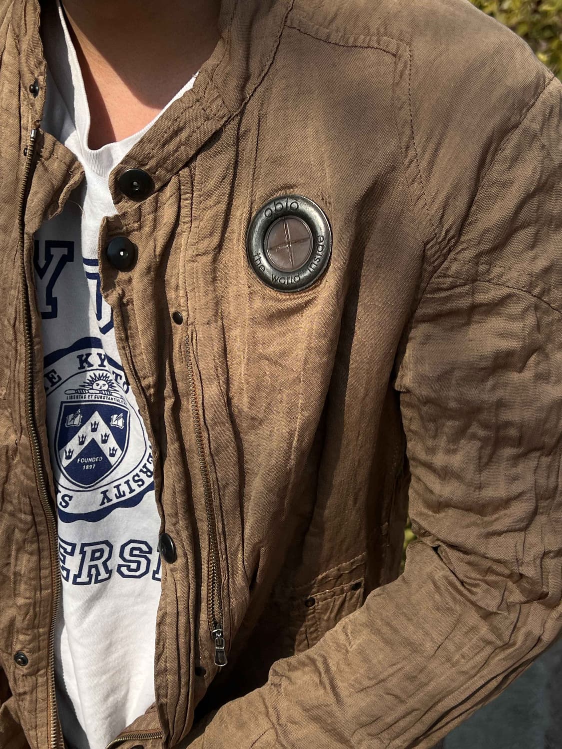 Oblo the world inside 오블로 크링클 리넨 집업 자켓 상품이미지1