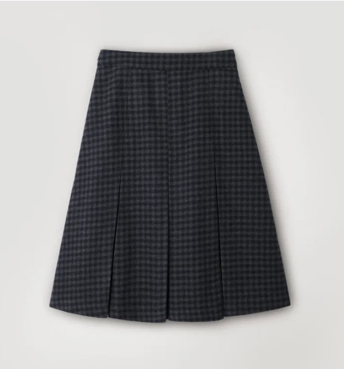 슬로우앤드 피노 체크플리츠 모직스커트 상품이미지1