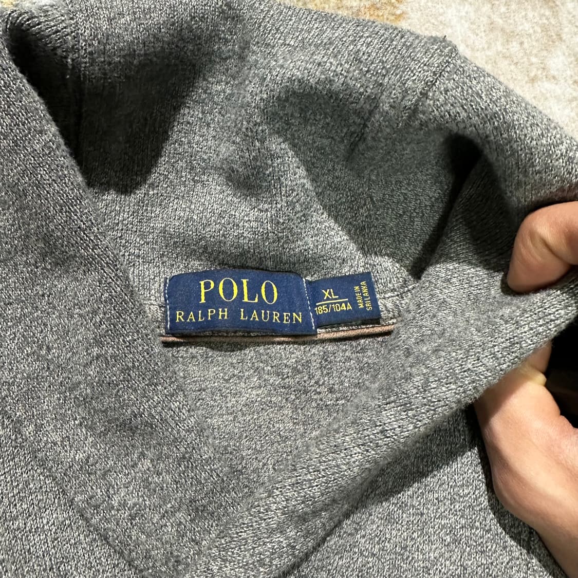 폴로 랄프로렌 그레이 숄카라 니트 상품이미지6