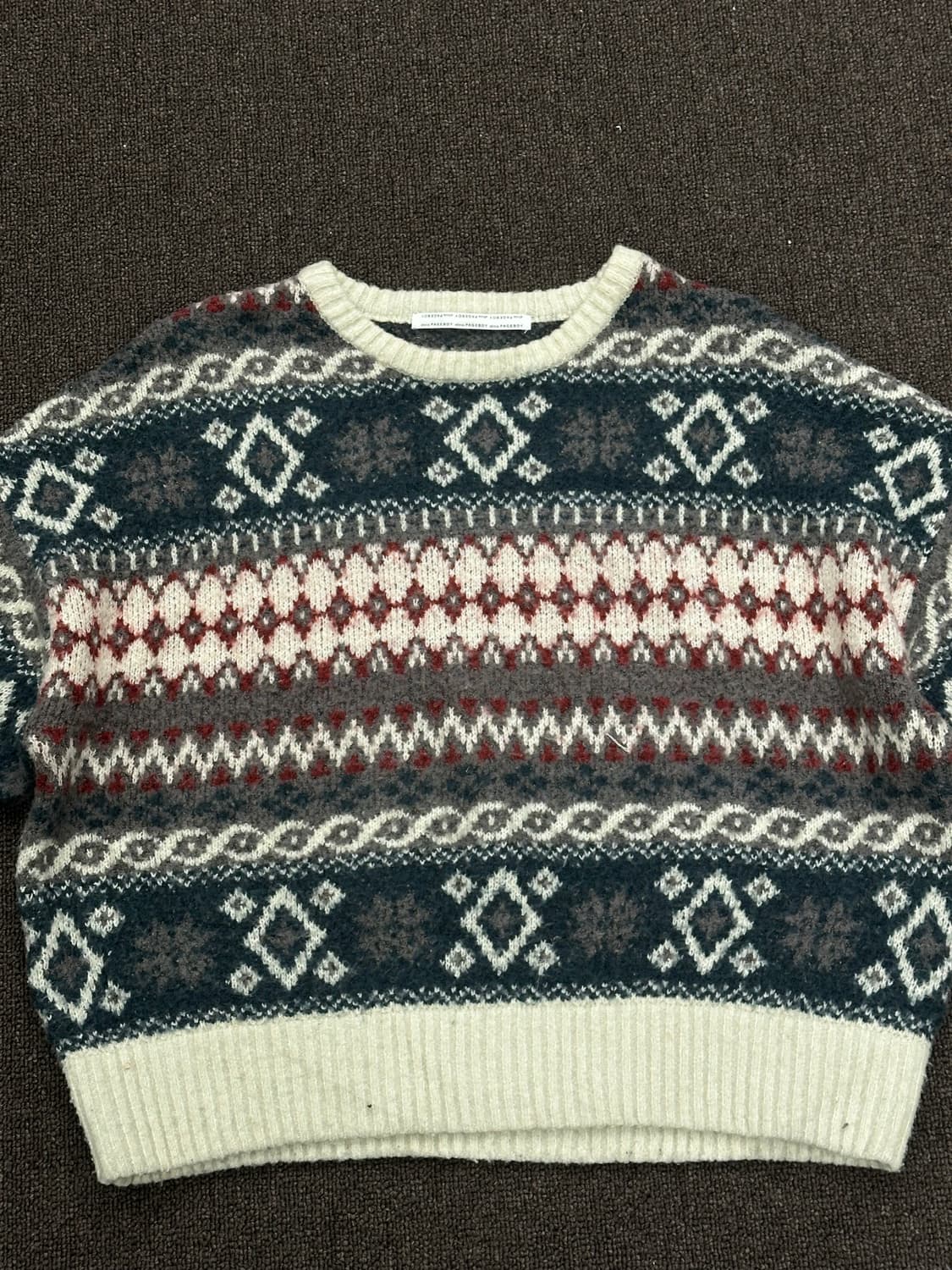 OS)Pageboy 빈티지 노르딕 패턴 스웨터 상품이미지3