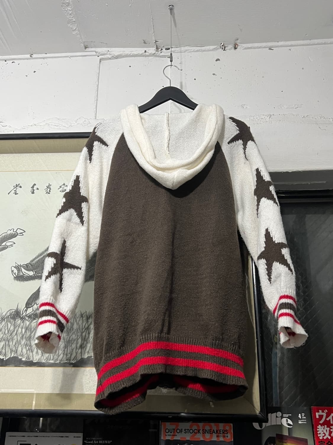 Vintage Star Point Knit Hoodie 상품이미지6