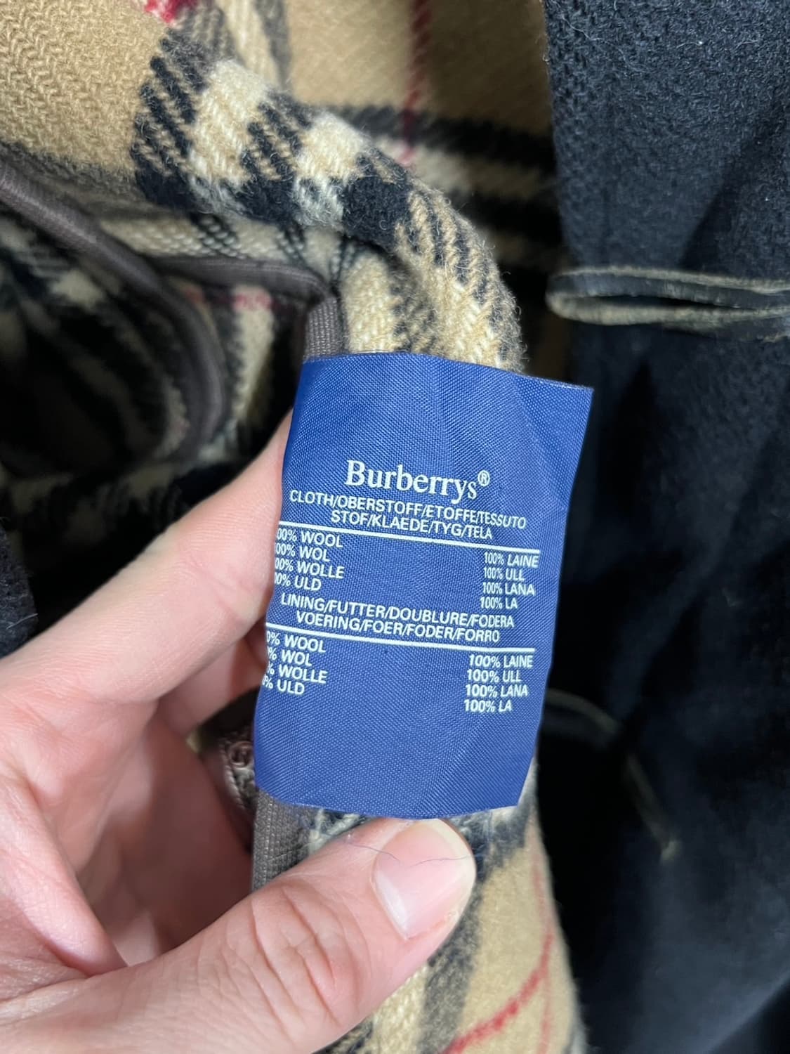 버버리 안감 체크 후드 떡볶이 코트 더플 코트 상품이미지5