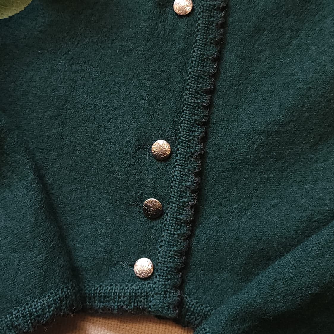 90s 울 트위드 자켓 프렌치 울 자켓 오스트리아 티롤자켓 빈티지 그린 상품이미지8