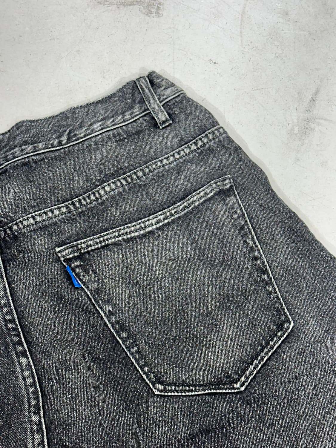 빔즈 흑청 와이드 조거 데님 팬츠 청바지 L 상품이미지6