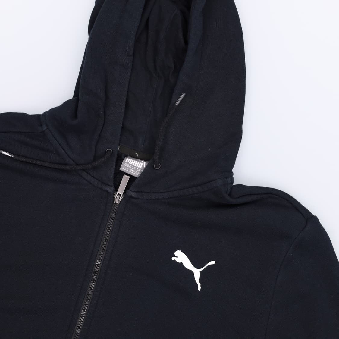 [XL] 푸마 남성 스몰로고 풀오버 후드집업 자켓 블랙 3808 상품이미지6