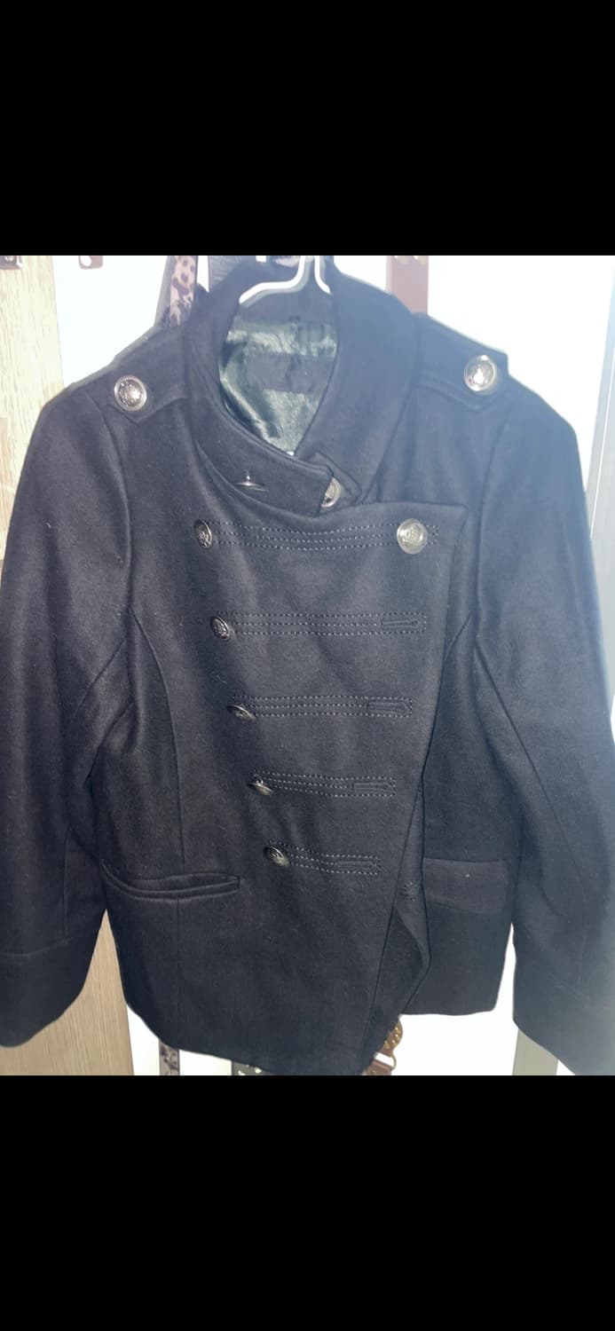 일본 빈티지 블랙 더블 코트 55 사이즈 상품이미지1